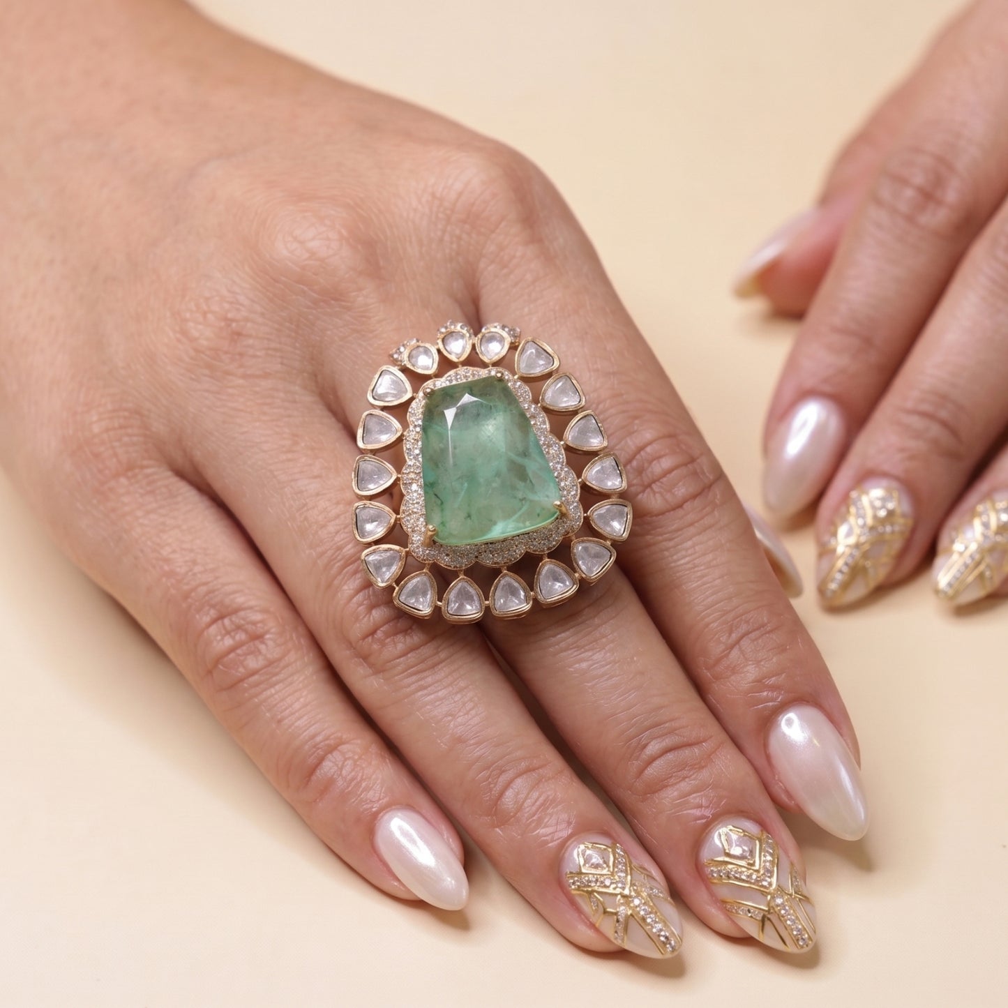 Royal Gem Halo Rings