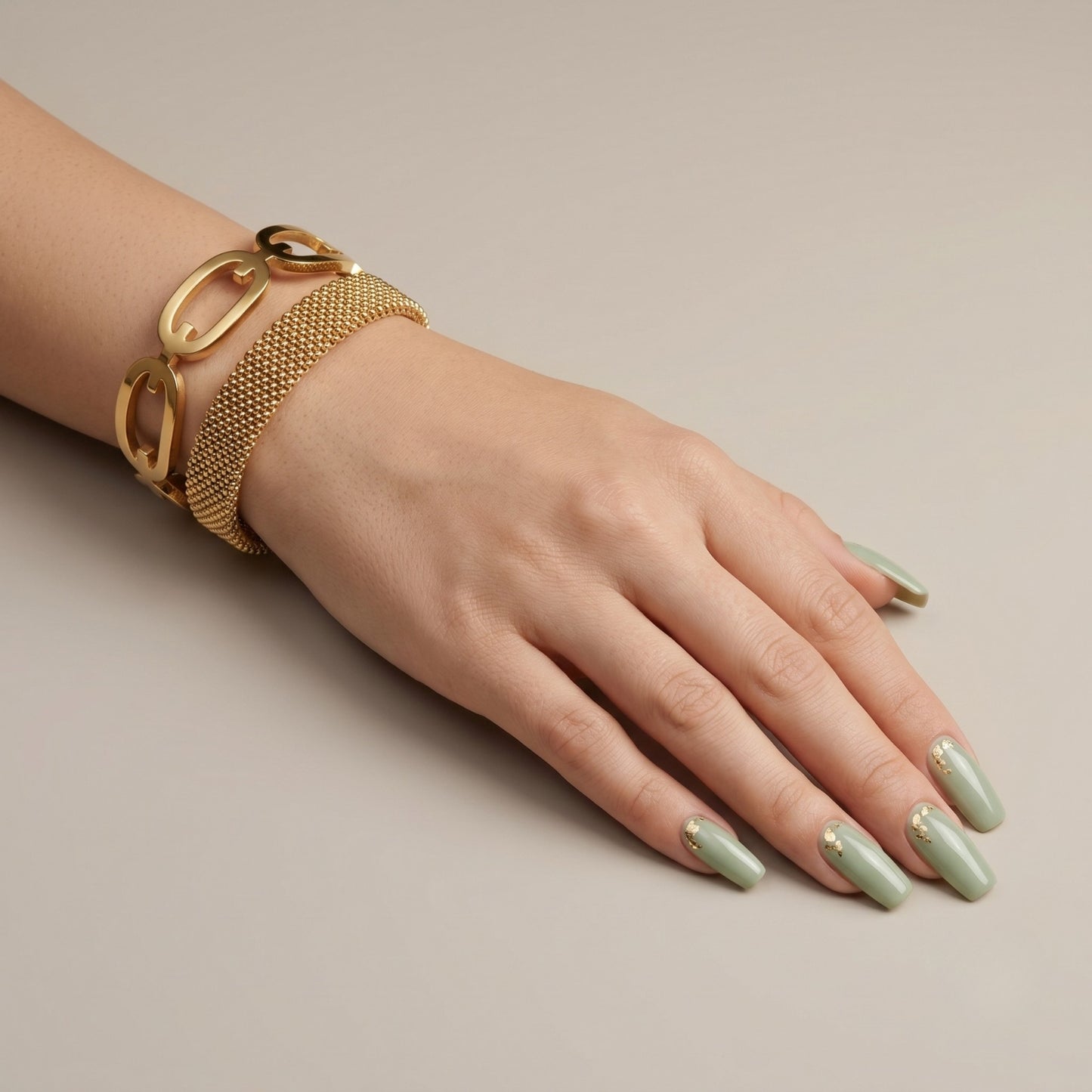Mesh & Chain Duo Bracelet