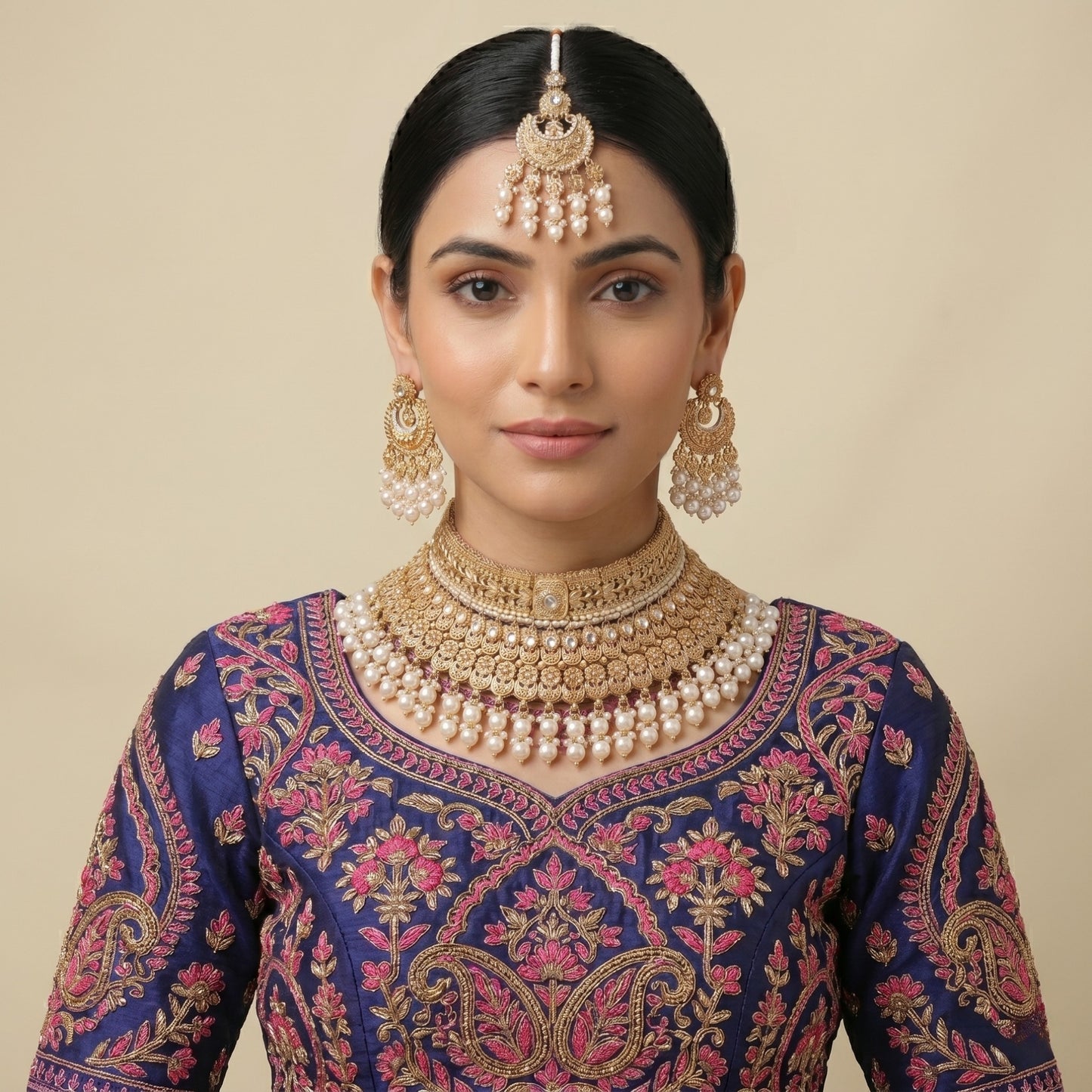 Nayab Pearl Choker Set