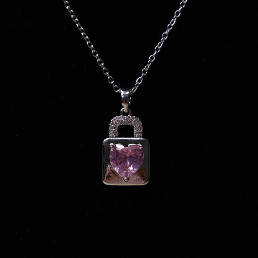 Amour Lock Crystal Neck Chain