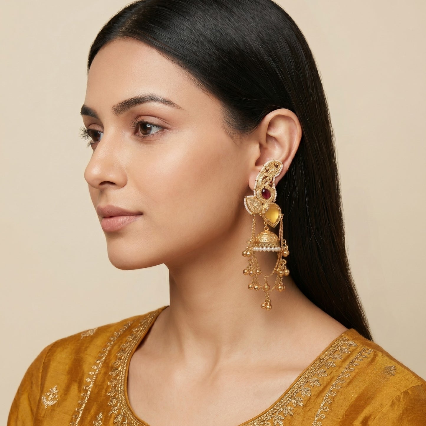 Mayura Heritage Cascade Earrings