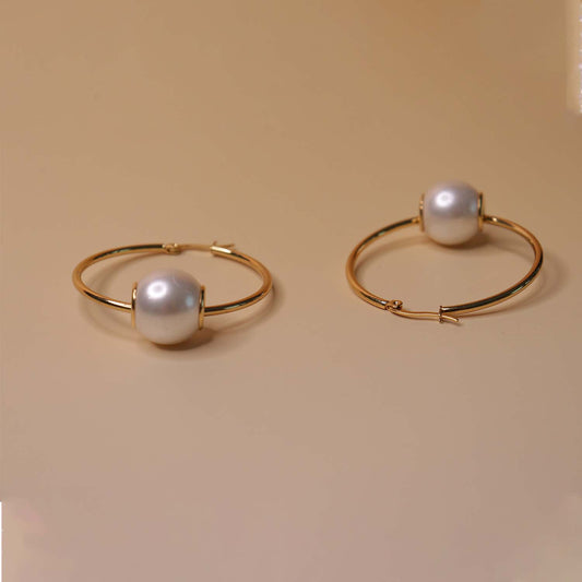 Celestial Pearl Hoops