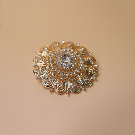 Jeweled Gardenia Brooch