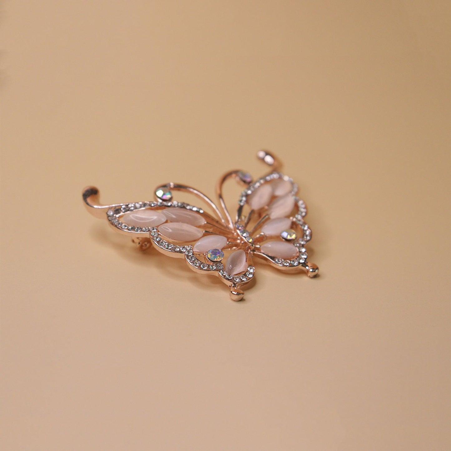 Crystal Petalwing Monarch Brooch