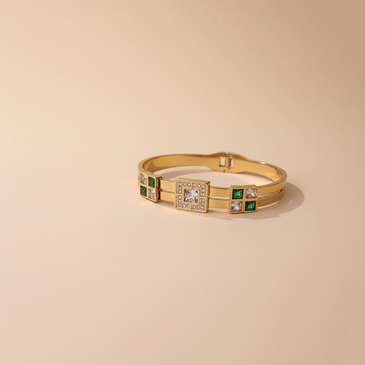 Crowned Emerald Bracelet