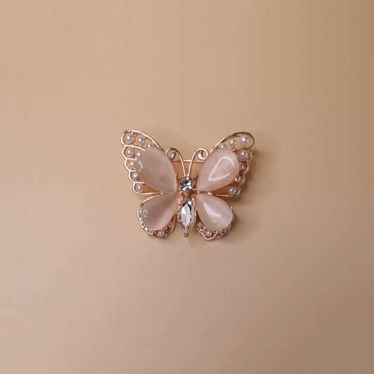Blush Pearl Butterfly Brooch