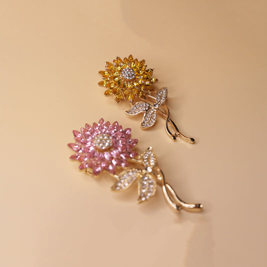 The Radiant Crystal Stem Brooch