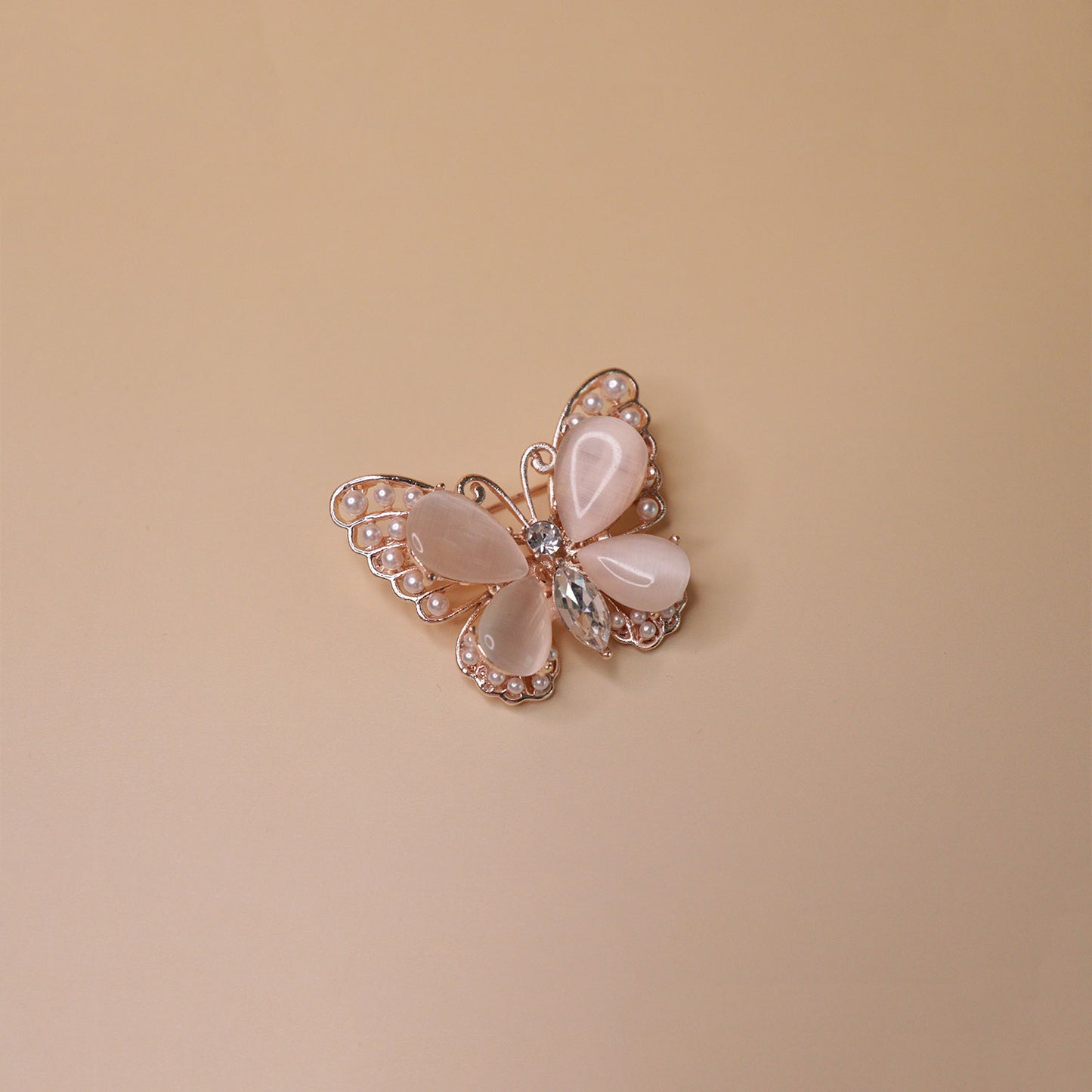 Blush Pearl Butterfly Brooch