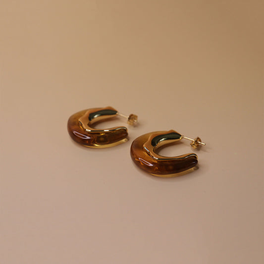 Sculpted Contrast Earrings