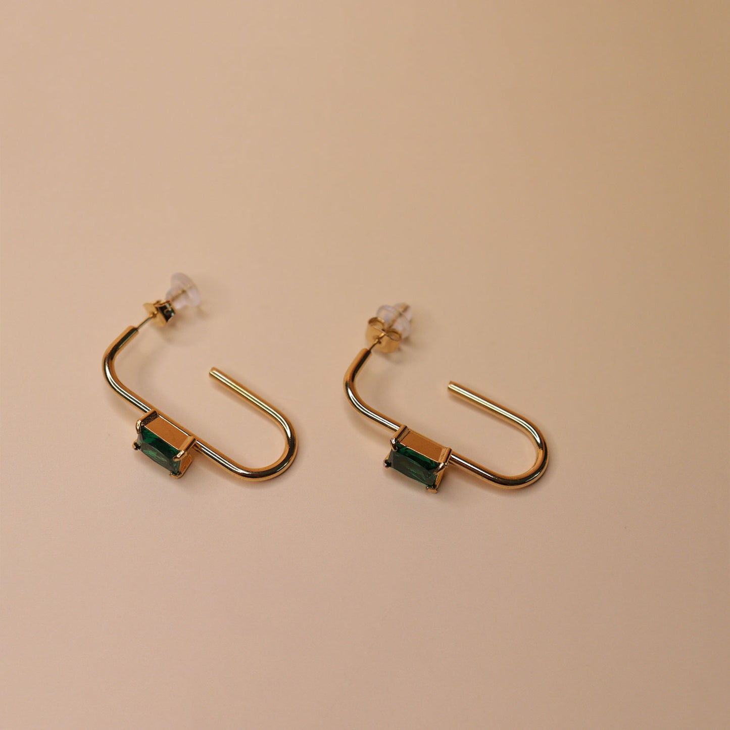 The Parallel Emeralds Earrings