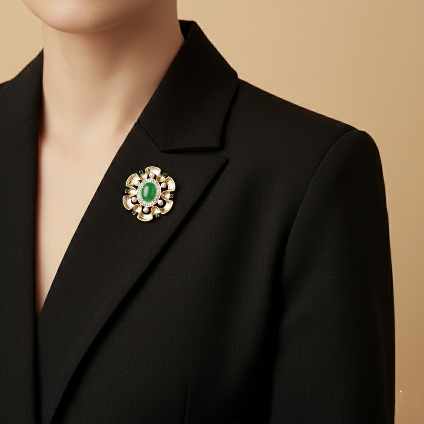 Emerald Royale Brooch