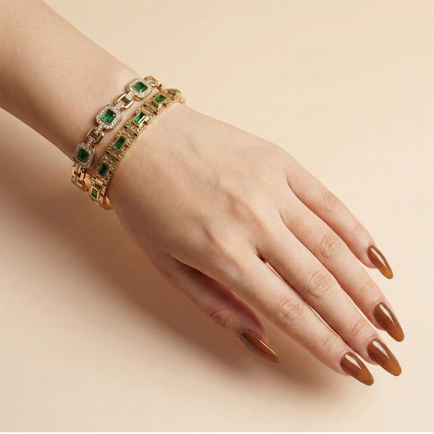 Regalia Green Bracelet Stack