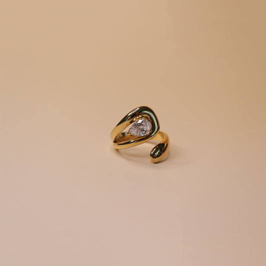 Gilded Crystal Ring