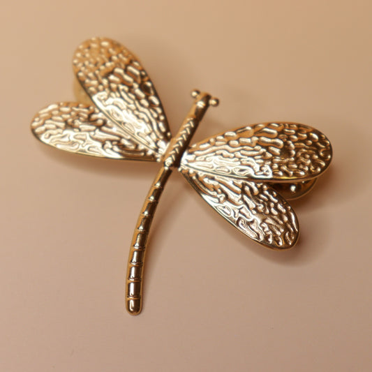 Golden Dragonfly Glider Brooch