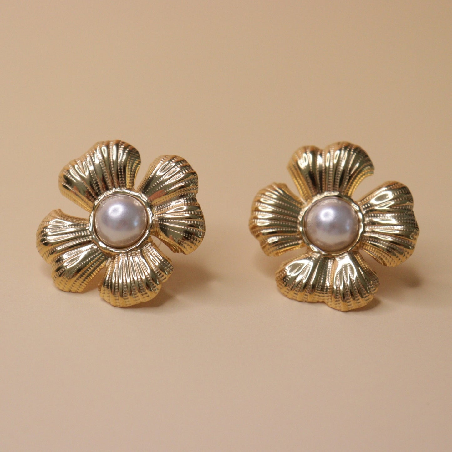Roselle Pearl Bloom Earrings