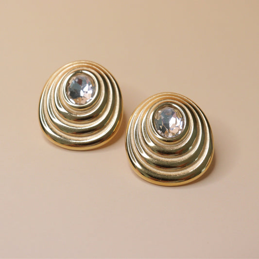 Oval Concentric Earrings