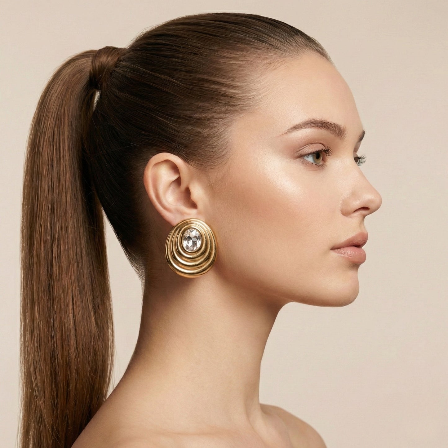 Oval Concentric Earrings