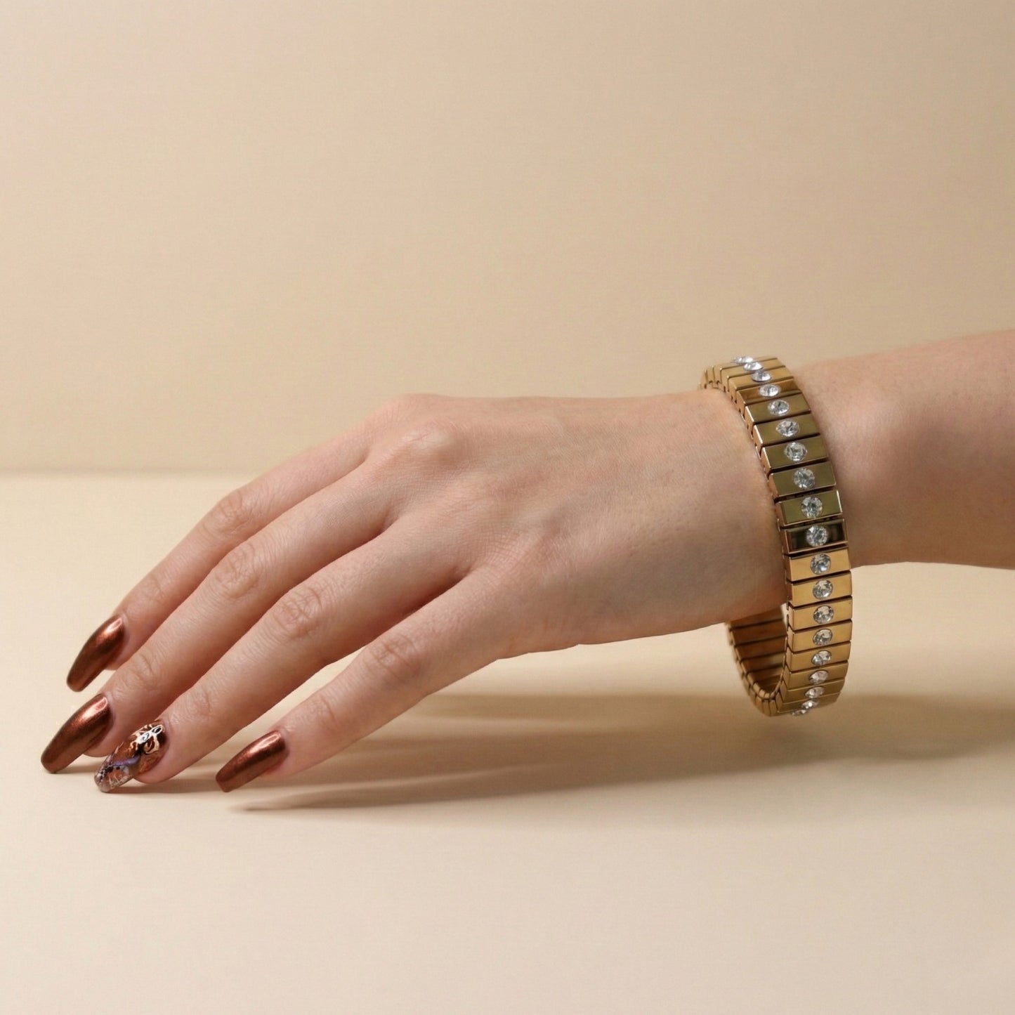 Golden Grid Bracelet