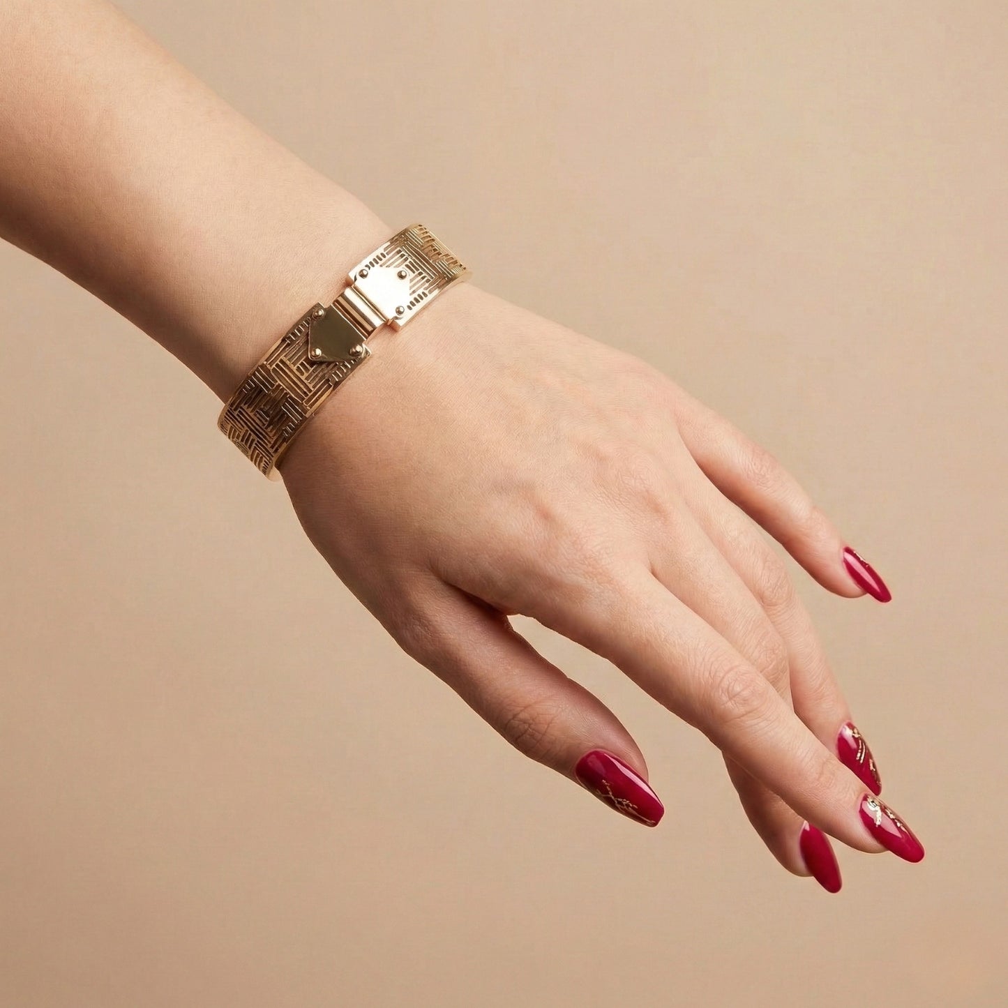 Auric Maze Cuff Bracelet