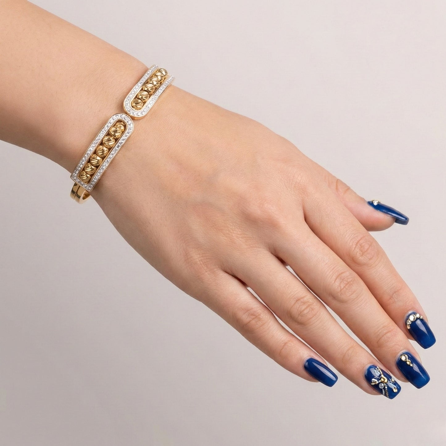 Beaded Crystal Cuff Bracelet