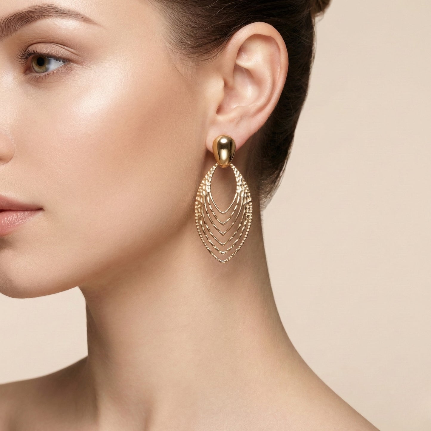 Aura Layered Chevron Earrings