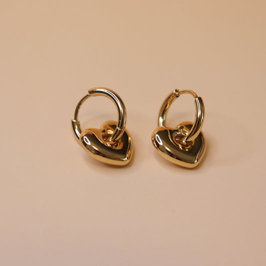 Amour Puffed Heart Earrings