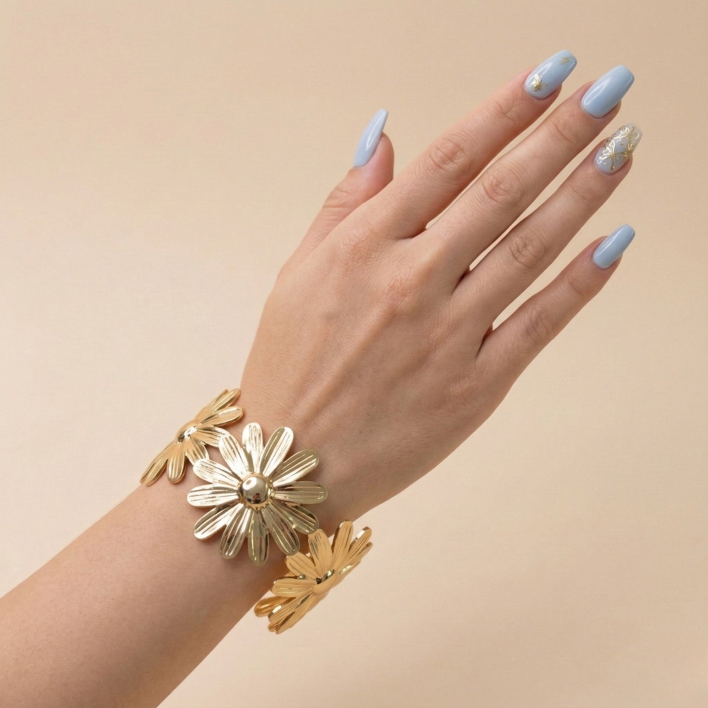 Blooming Daisy Cuff Bracelet