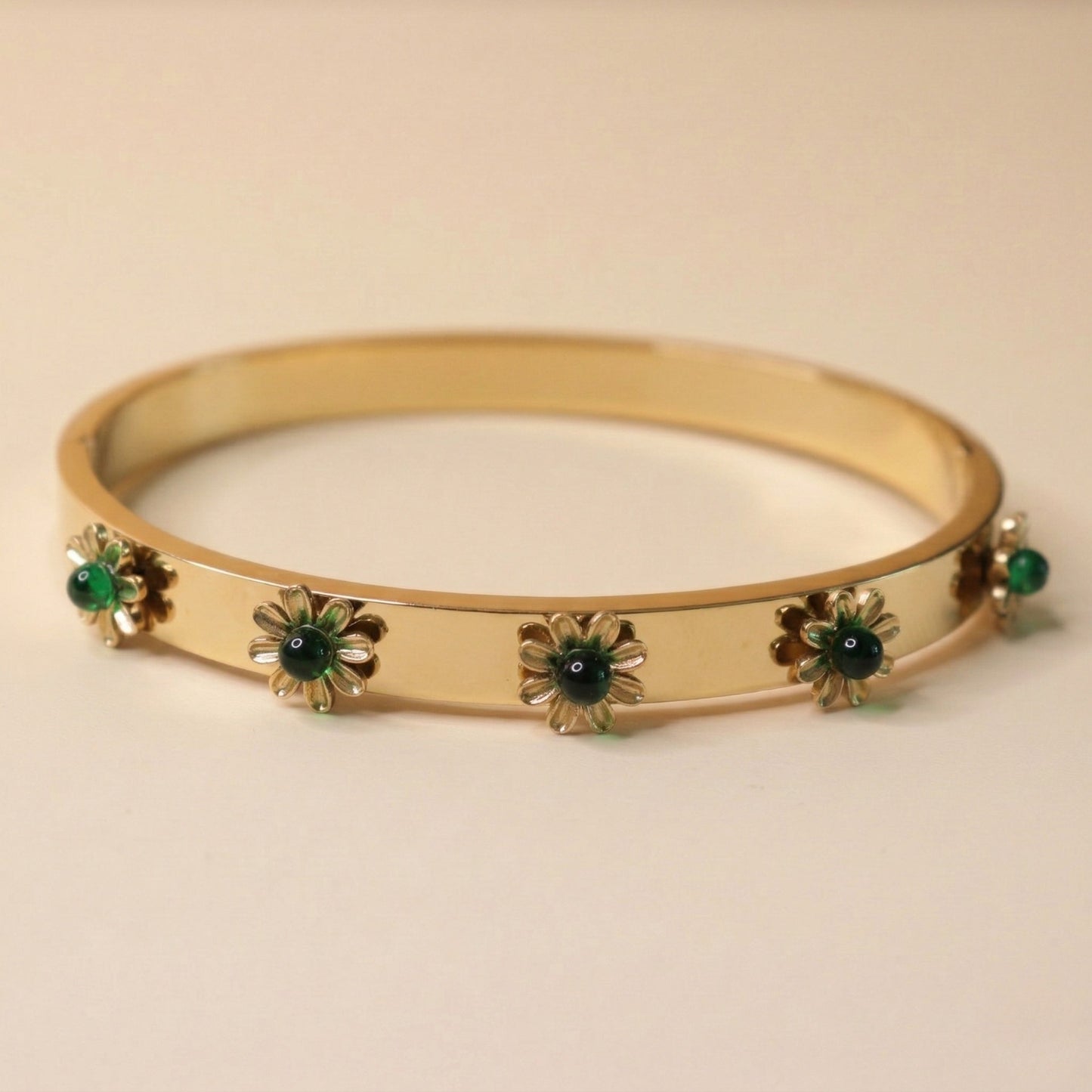 Emerald Flora Bracelet Stack