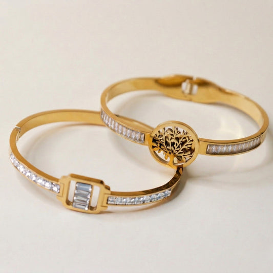 Gold Horizon Bracelet Stack