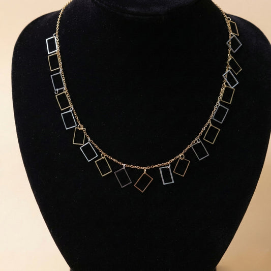 Modern Geometry Charm Necklace