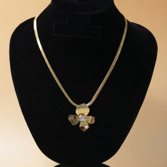 Eternal Glimmer Flower Neck Chain