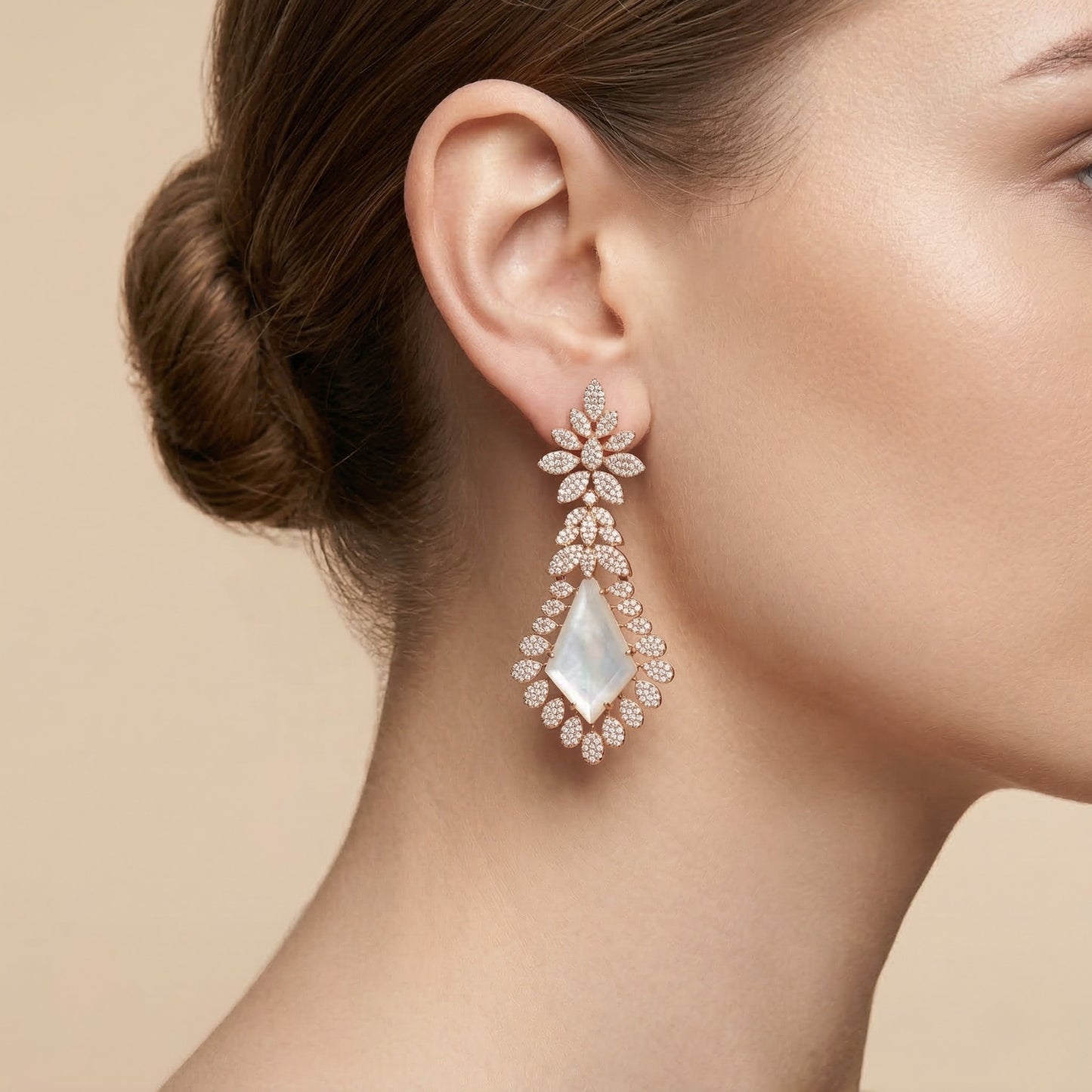 Luminous Bloom Dangles Earrings