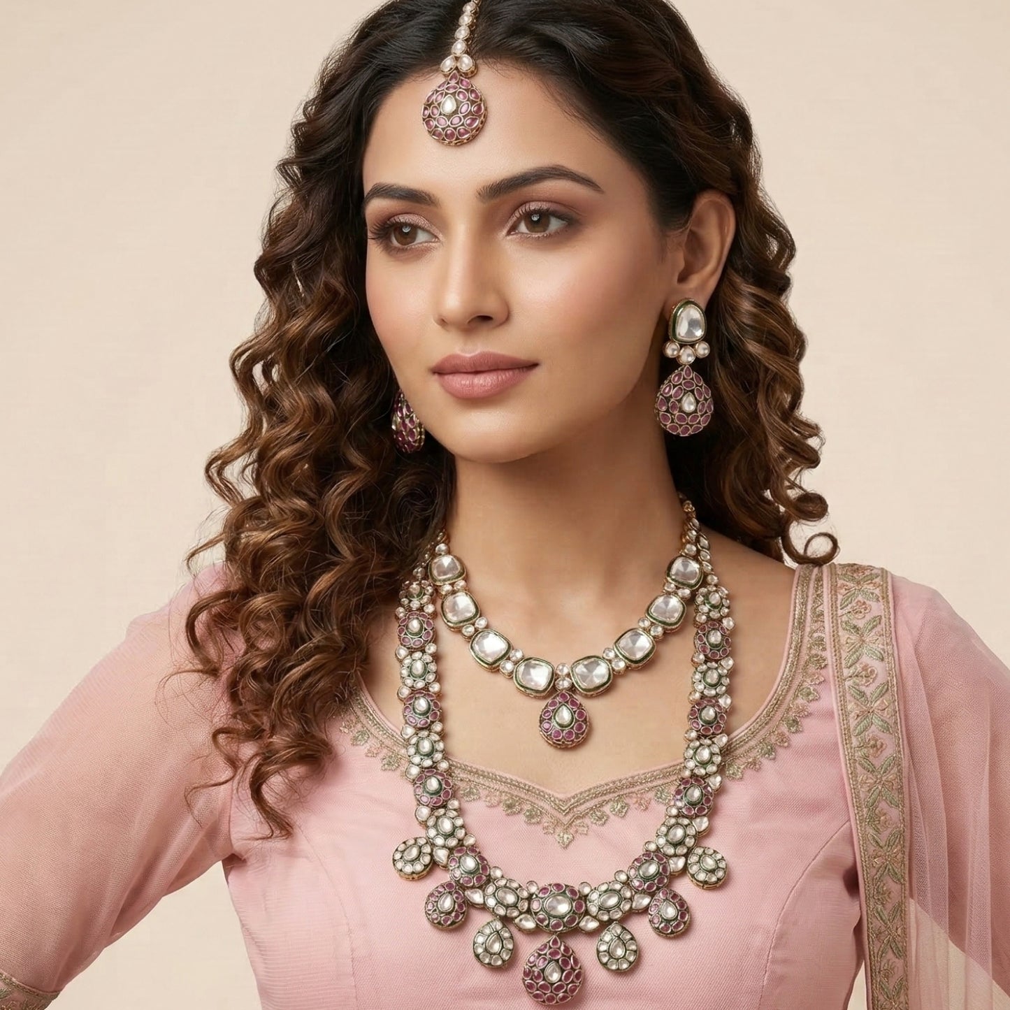 Meher-e-Ruby Cascade Set