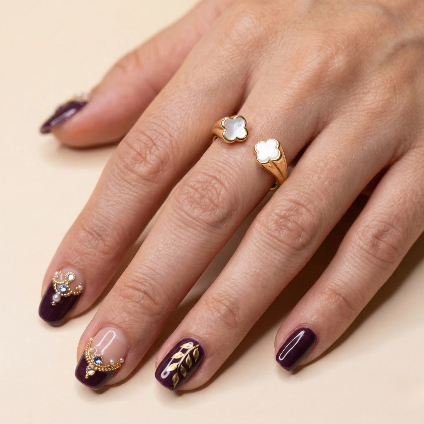 Quatrefoil Cuff Ring