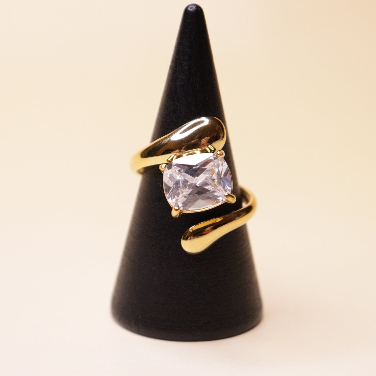Gilded Crystal Ring