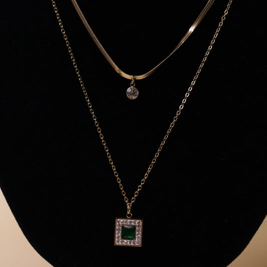 Emerald Duo Grace Neck Chain
