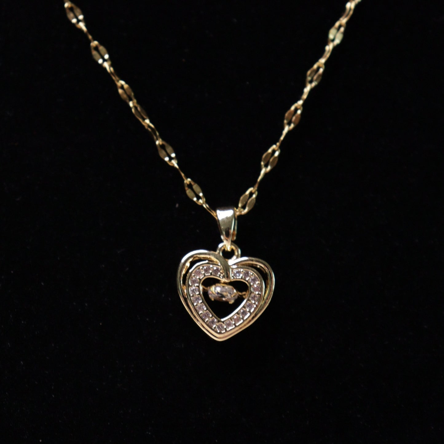Eternal Beat Double Heart Neck Chain