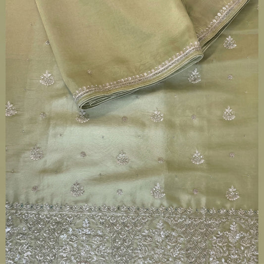 Sage Green Zari Symphony Suit