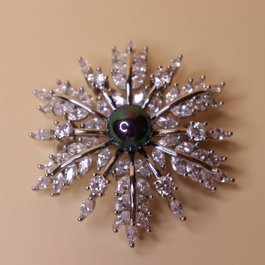 Arctic Night Bloom Brooch