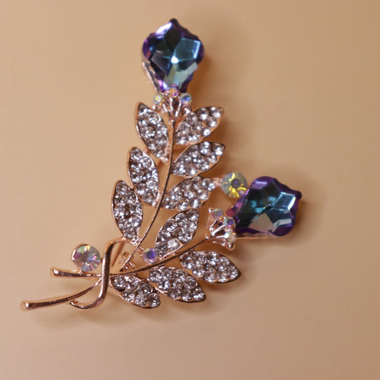 Iridescent Violet Bloom Brooch