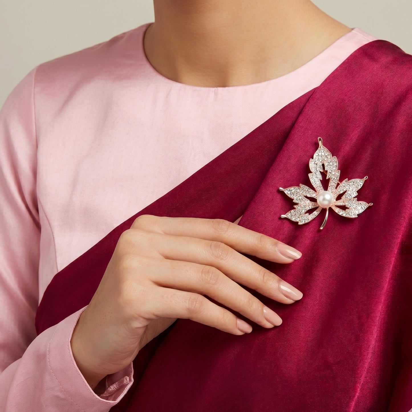 Maple Pearl Brooch