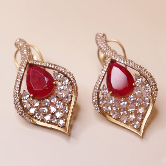 Scarlet Spark Doublet Earrings