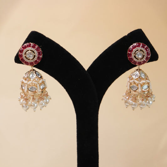 Pearl Kundan Earrings