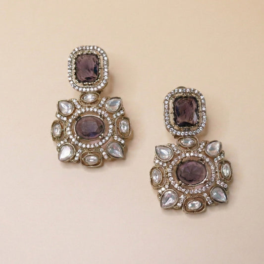 Vintage Square Drops Earrings