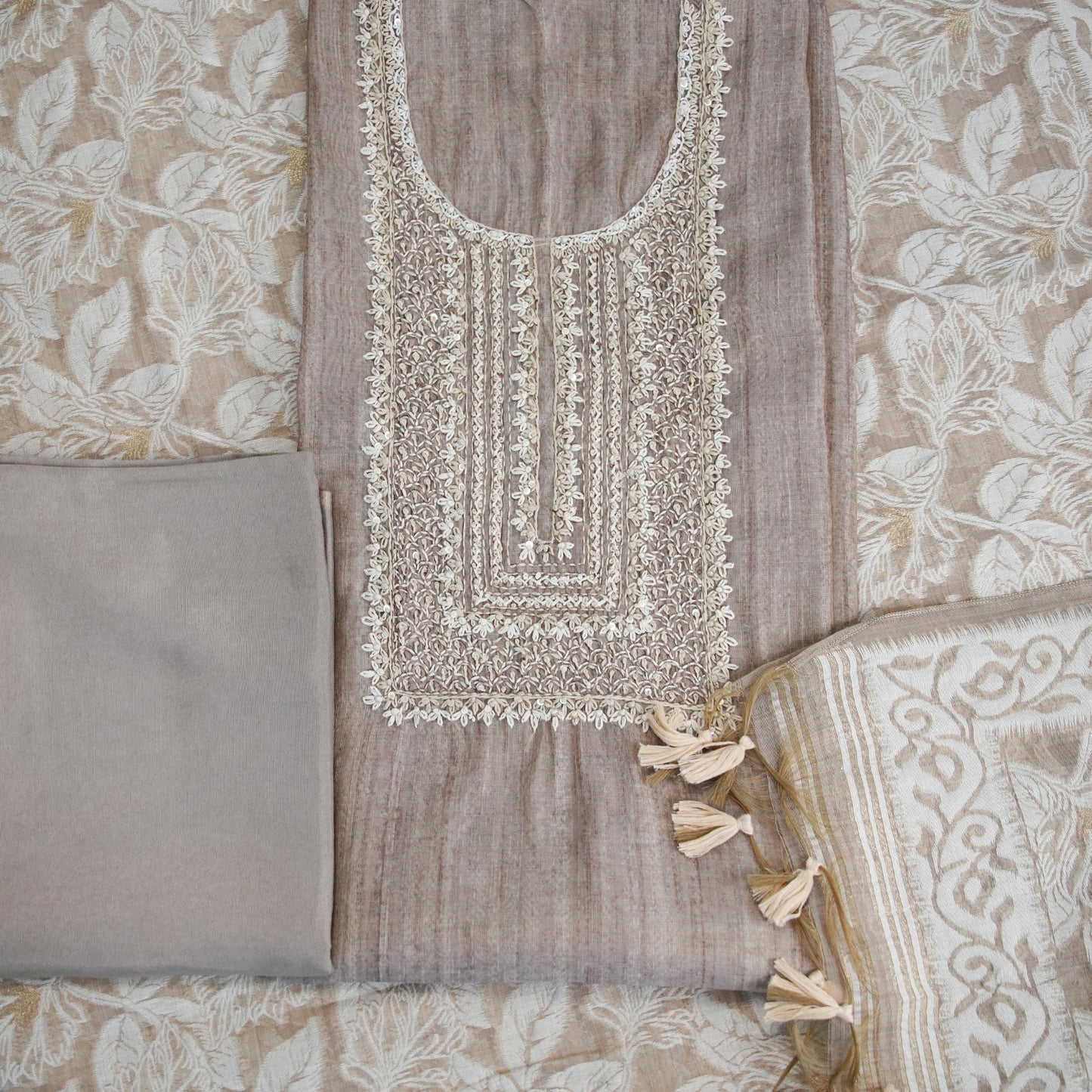 Elara Tussar Grace Suit