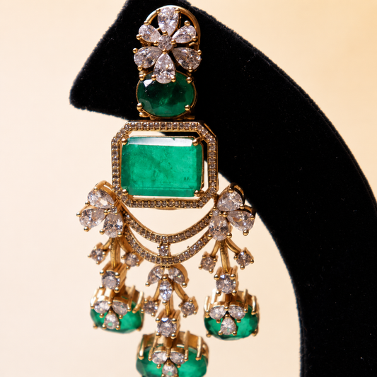 Emerald Blossom Doublet Earrings