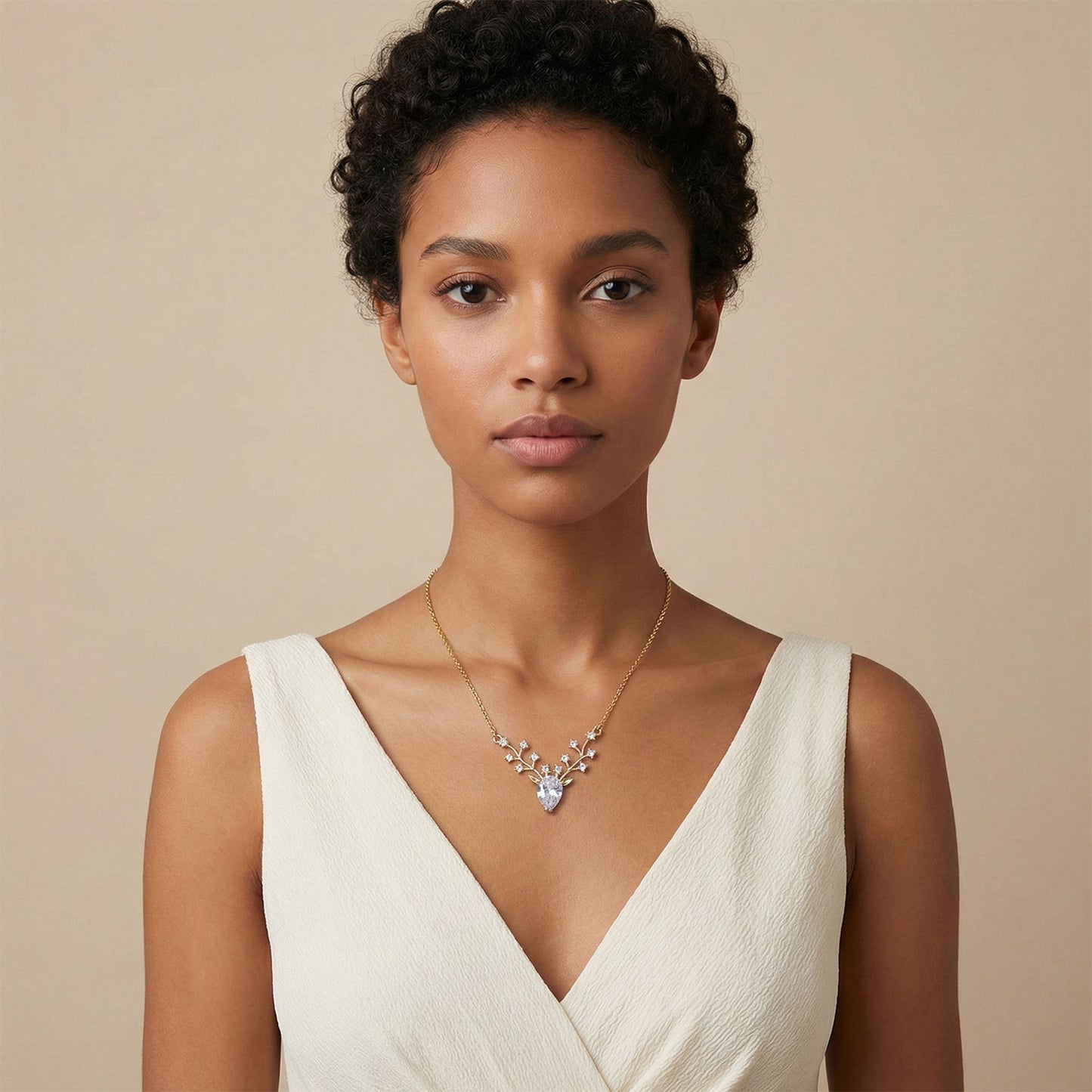 Starlight Reindeer Crystal Neck Chain