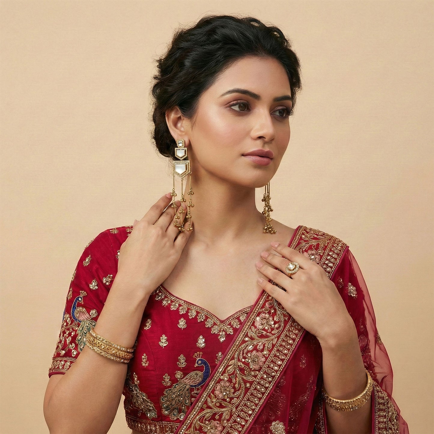 Pastel Prism Heritage Traditional Earrings