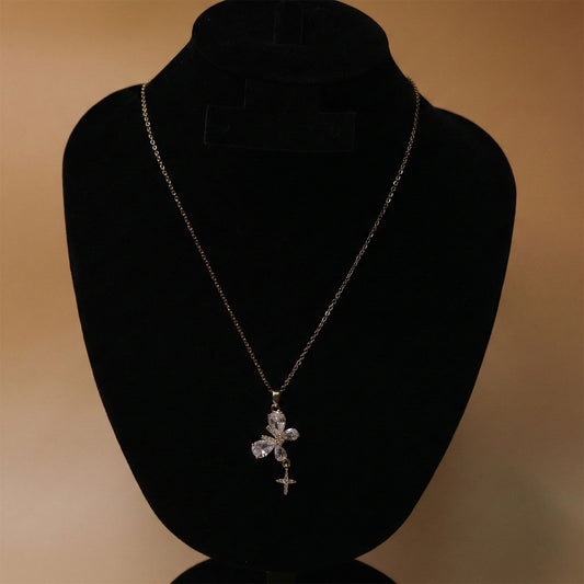 Ethereal Flutter Crystal Neck Chain