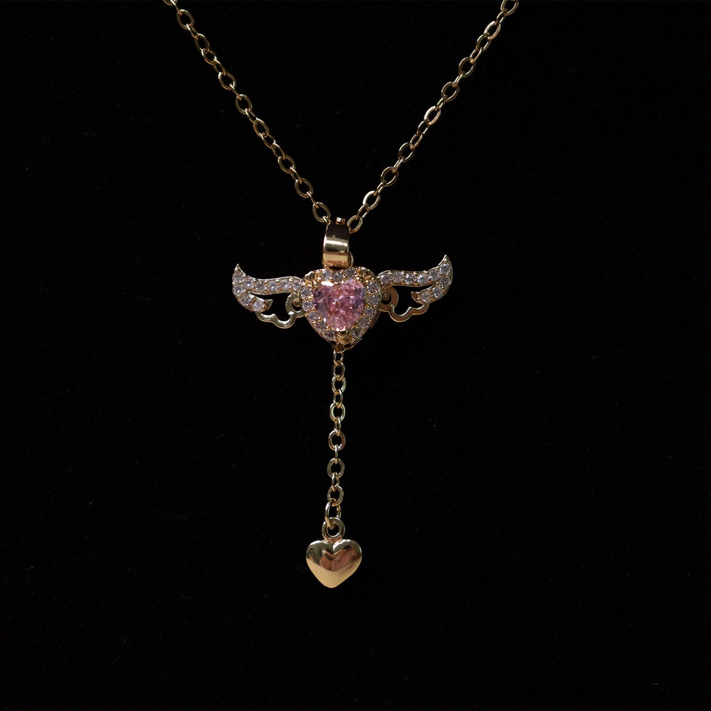 Angelic Heart Crystal Drop Neck Chain